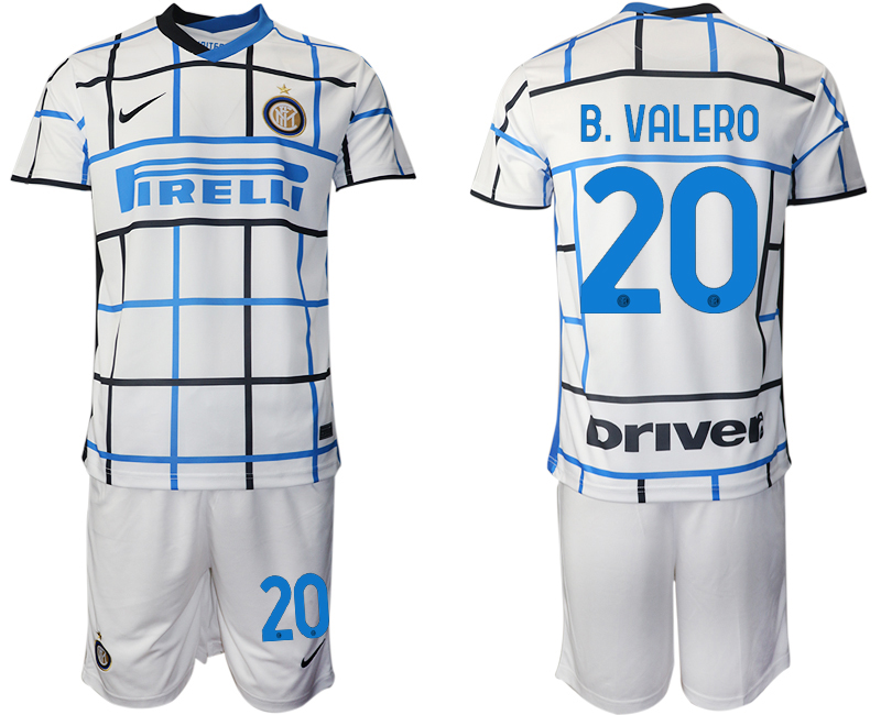 Men 2020-2021 club Inter milan away #20 white Soccer Jerseys